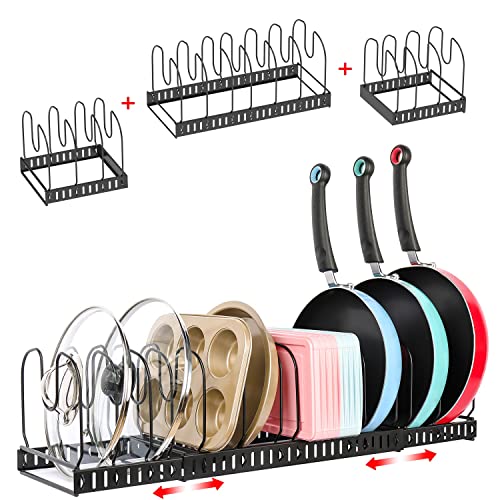 X-cosrack Étagère à 15 compartiments pour casseroles et placards Noir Cover