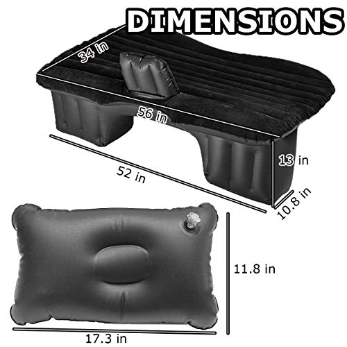 VaygWay Inflatable Car Air Mattress Air Bed with Pump Kit Back Seat