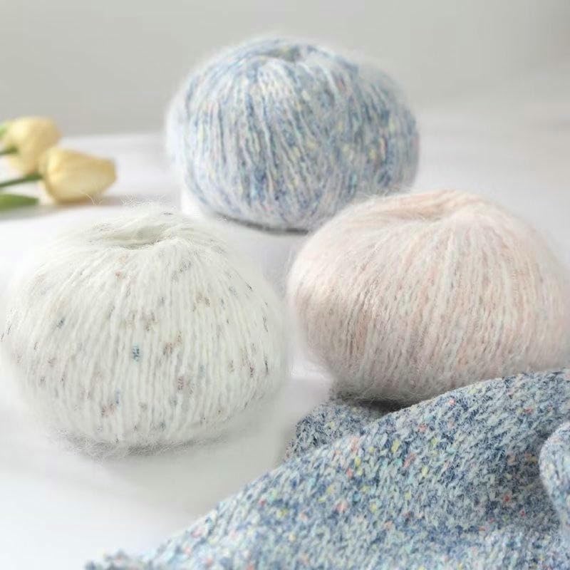12/16/20/24 Rollos, 50 g de Hilo de Mohair Suave, Hilo de Mezcla de Mohair, para Tejer a Mano y a Ganchillo Gorros, Bufandas, Suéteres y Manualidades
