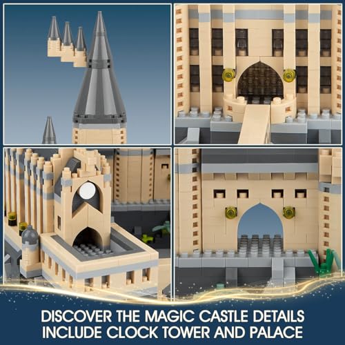 Image of Vziimo Magic CastIe BuiIding Set, MOC Architecture Micro BuiIding BIocks Kit, CollectibIe Model Toys Gifts Toys for Adults Teens 14+ (2680 Pieces)