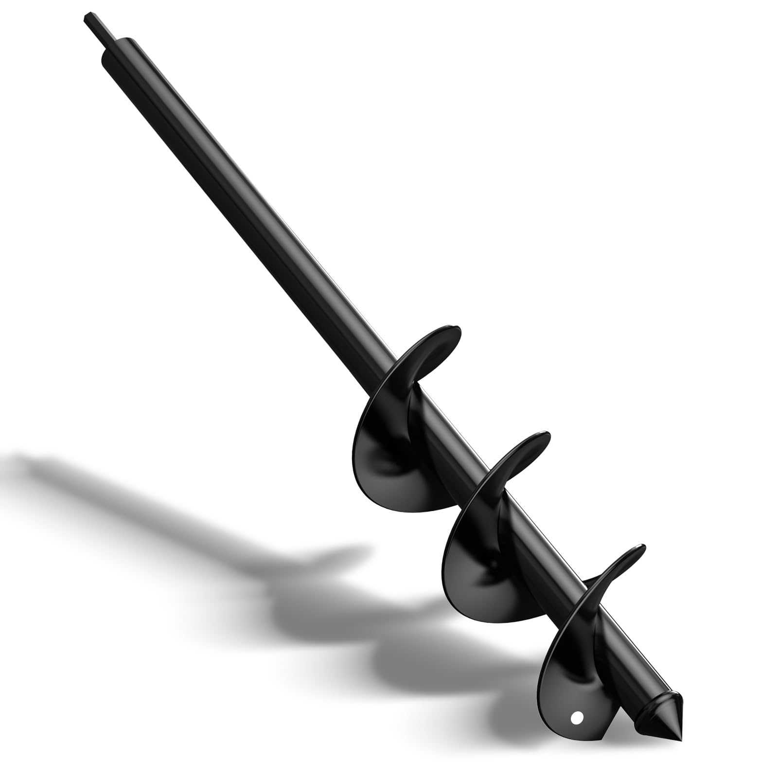8x60cm Garden Auger Drill Bit for Cordless Drill, Garden Post Hole Digger for Planting Bulbs Seedlings, 3/8" Hex Drive, Extra-Long Auger Drill Bit for Fencing, Planting
