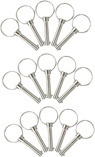Toddmomy 15 pcs Ring pin Marine Quick Release Pin Safety Pin quick release hitch pin Shipbuilding Locking Pin Carbon Steel Coupler Pin Bimini Tops Pin Stainless steel belt ring handle