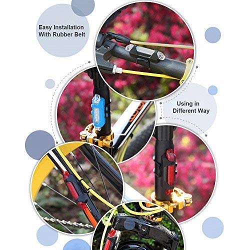 Home Cloud USB Rechargeable LED Bicycle Light Waterproof Front Rear Tail Warning Flash Lamp Headlights, Bike (red) 3