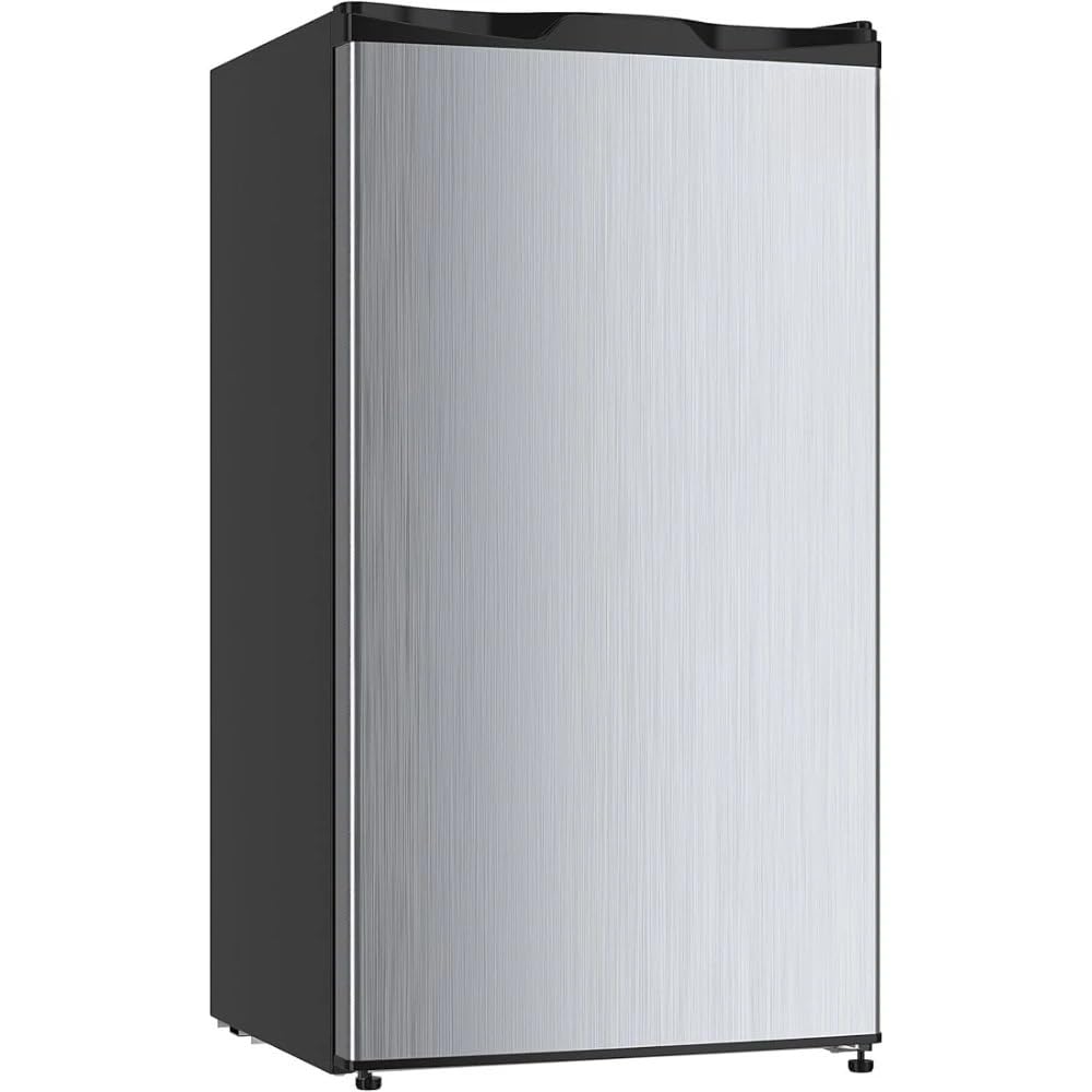 Chaleur 19" Single Zone Mini Fridge Beverage Refrigerator Solid Door Outdoor 126-Can, 3.2 Cu.Ft Mini Fridge, Summer Kitchen BBQ Bar Cooler, LED Light, 34-64°F, Adjustable Shelves – Silver on Fridge.com