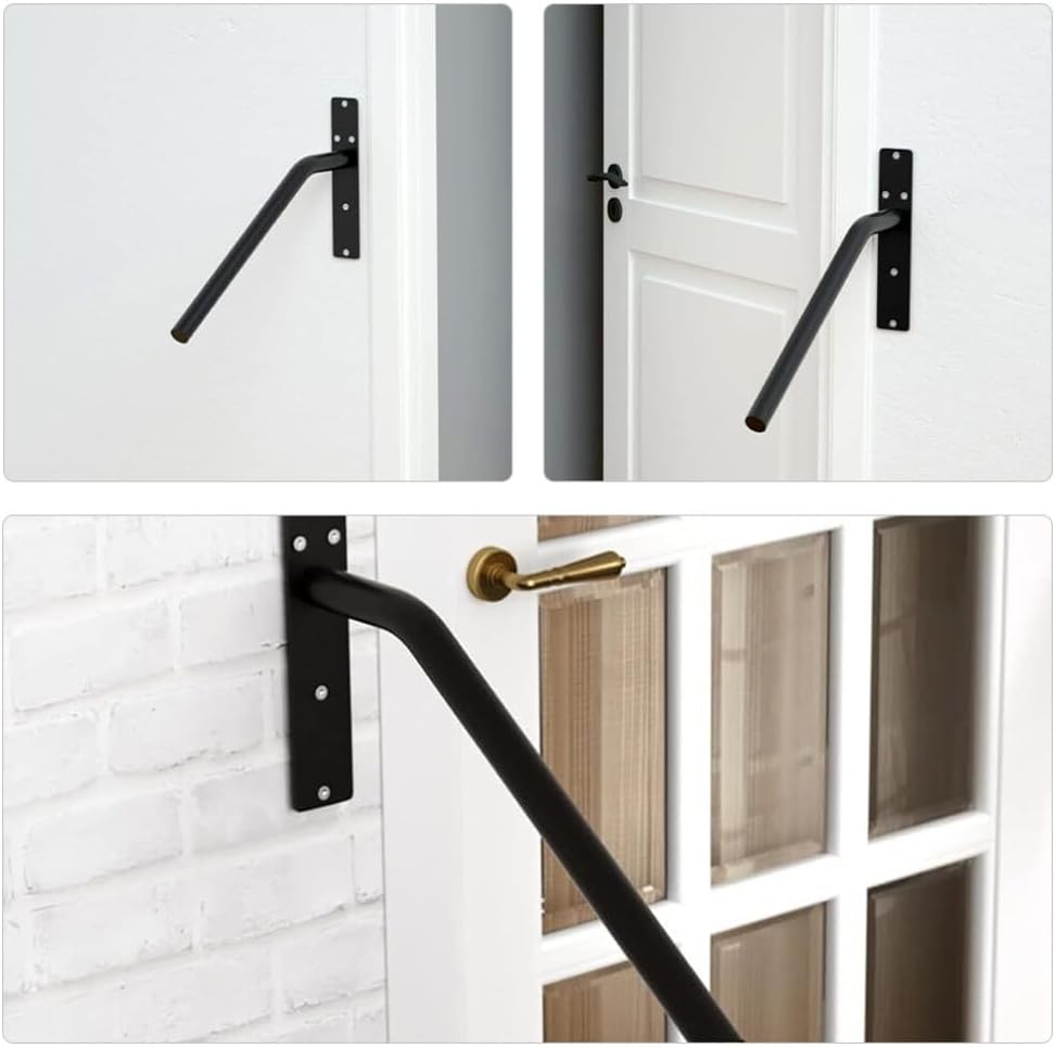 Housoutil Stair Handrail Bracket Minimalist Design for Modern Home Decor Stairway Railing Hardware