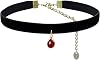 Velvy c227 Original Birth Month 12 Colors Velvet Drops Black Choker Women's Necklace
