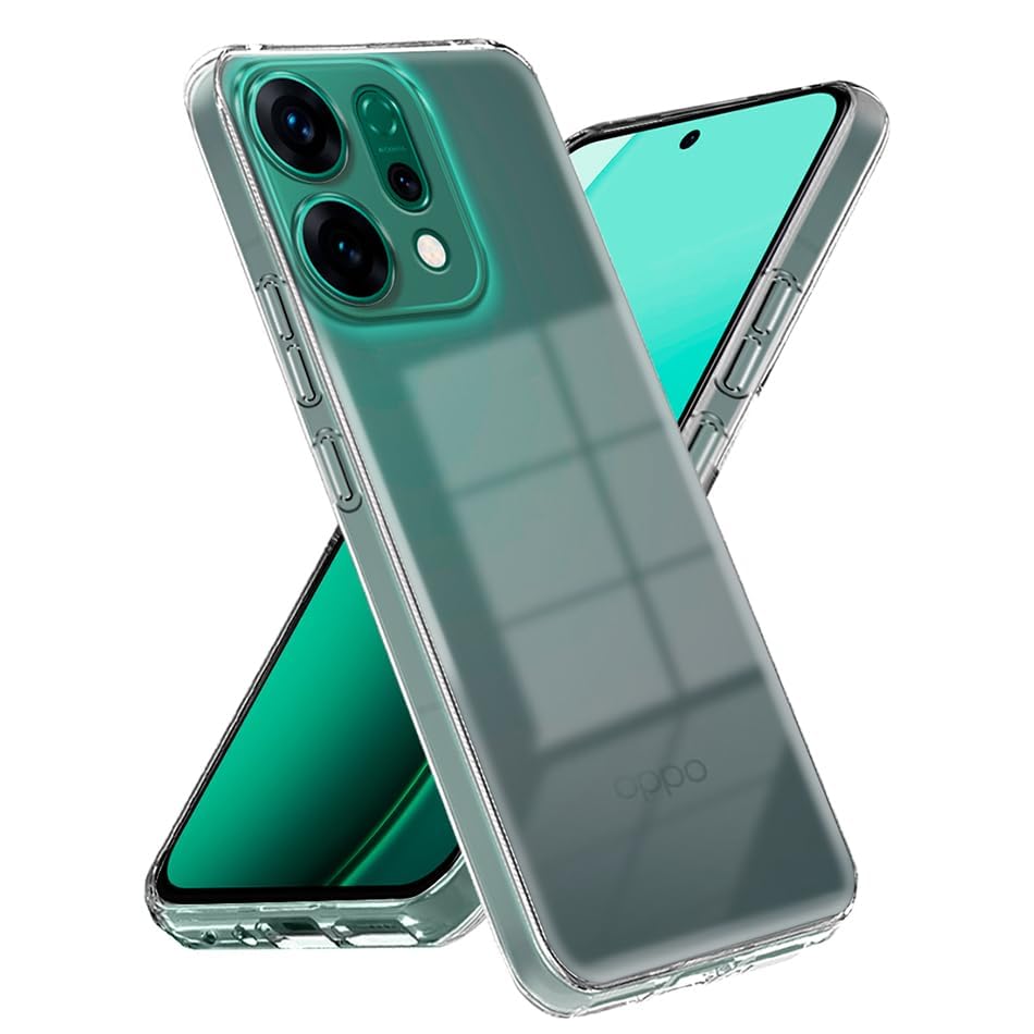 Image of JGD PRODUCTS for Oppo Reno 14 5G Premium Transparent Hybrid Soft Slim Dust Proof Back Case Cover with Camera Protection