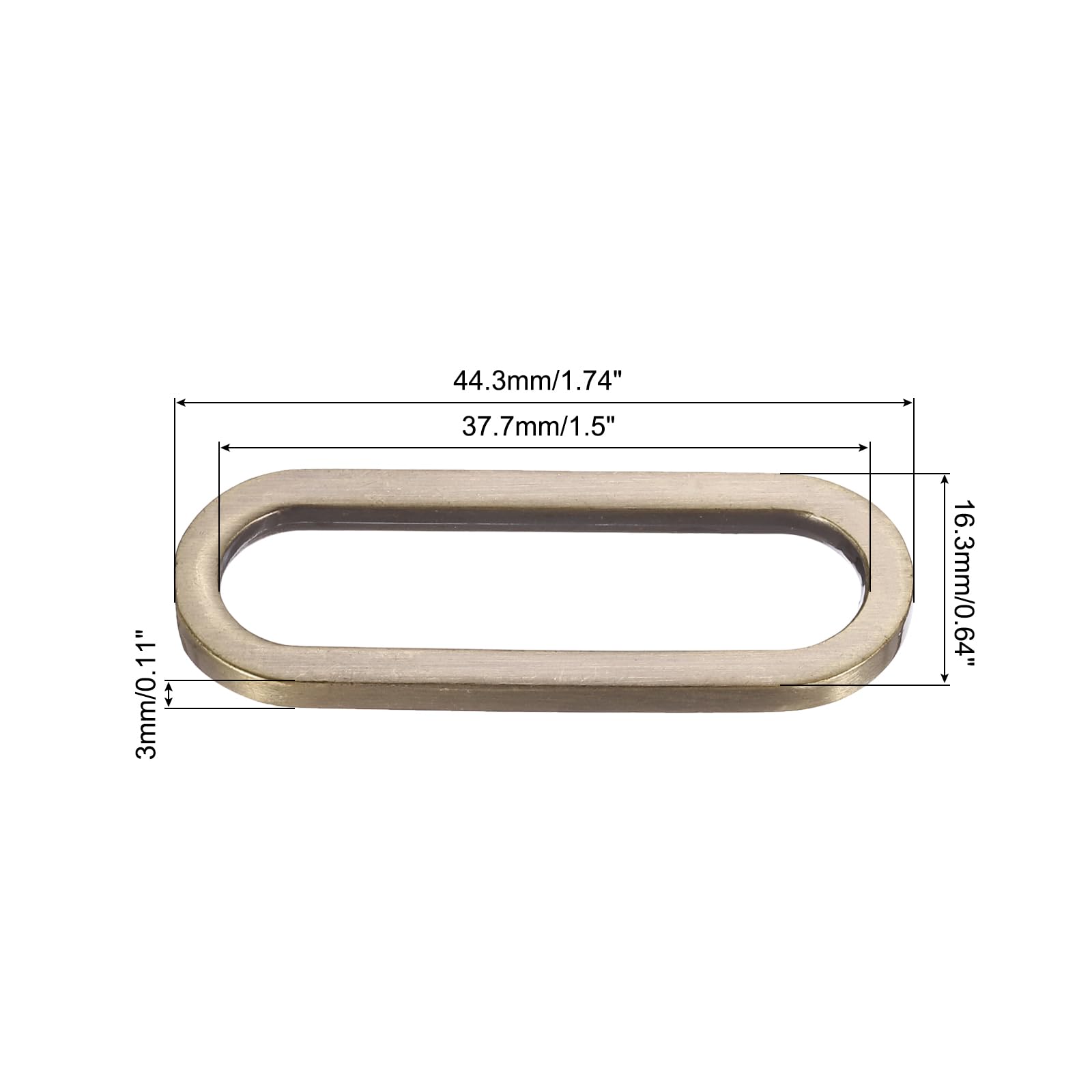 PATIKIL 1.5 Inch Metal Oval Ring Buckle, 6 Pack Adjustable Buckle Loops Non Welded Strap Fastener for Backpack Bag Belt Bronze - Image 2