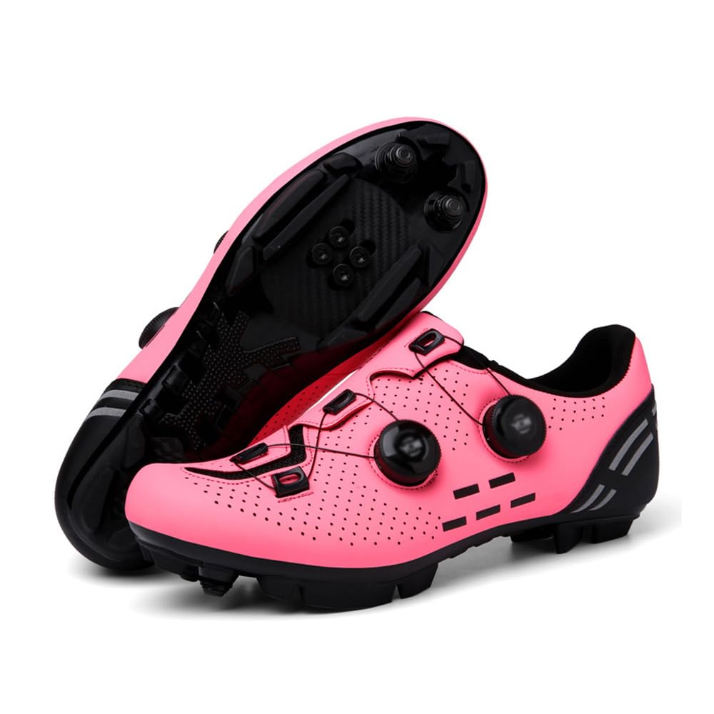 ENEN Zapatillas de Ciclismo para Hombre Mujer, MTB Zapatos Bicicleta de Montaña Compatibles con Look SPD Lock, Unisex Zapatillas de Bicicleta de Montaña