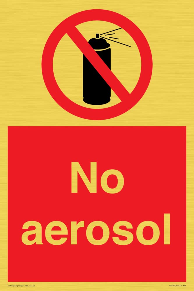 No aerosol Sign - 200x300mm - A4P
