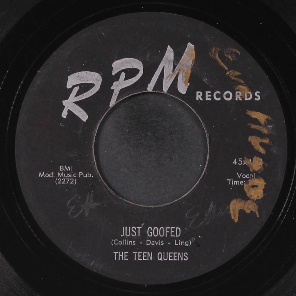 TEEN QUEENS eddie my love RPM 45 black label image 2
