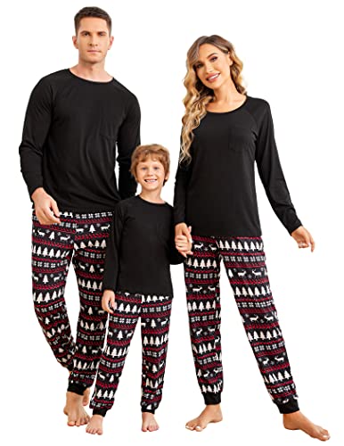 Ekouaer Matching Pajamas for Couples Family Sleepwear Long Sleeve Winter Pjs for Women Soft 2pcs...