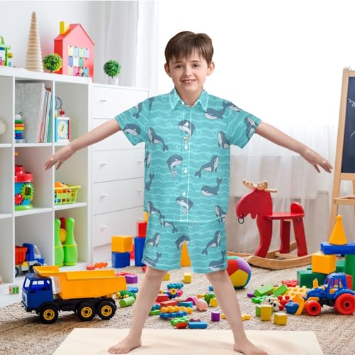 Image of visesunny Little Boys Short Sleeve T-Shirt Beach Shirts Casual Shorts Set Summer Clothes for Kids Outfits