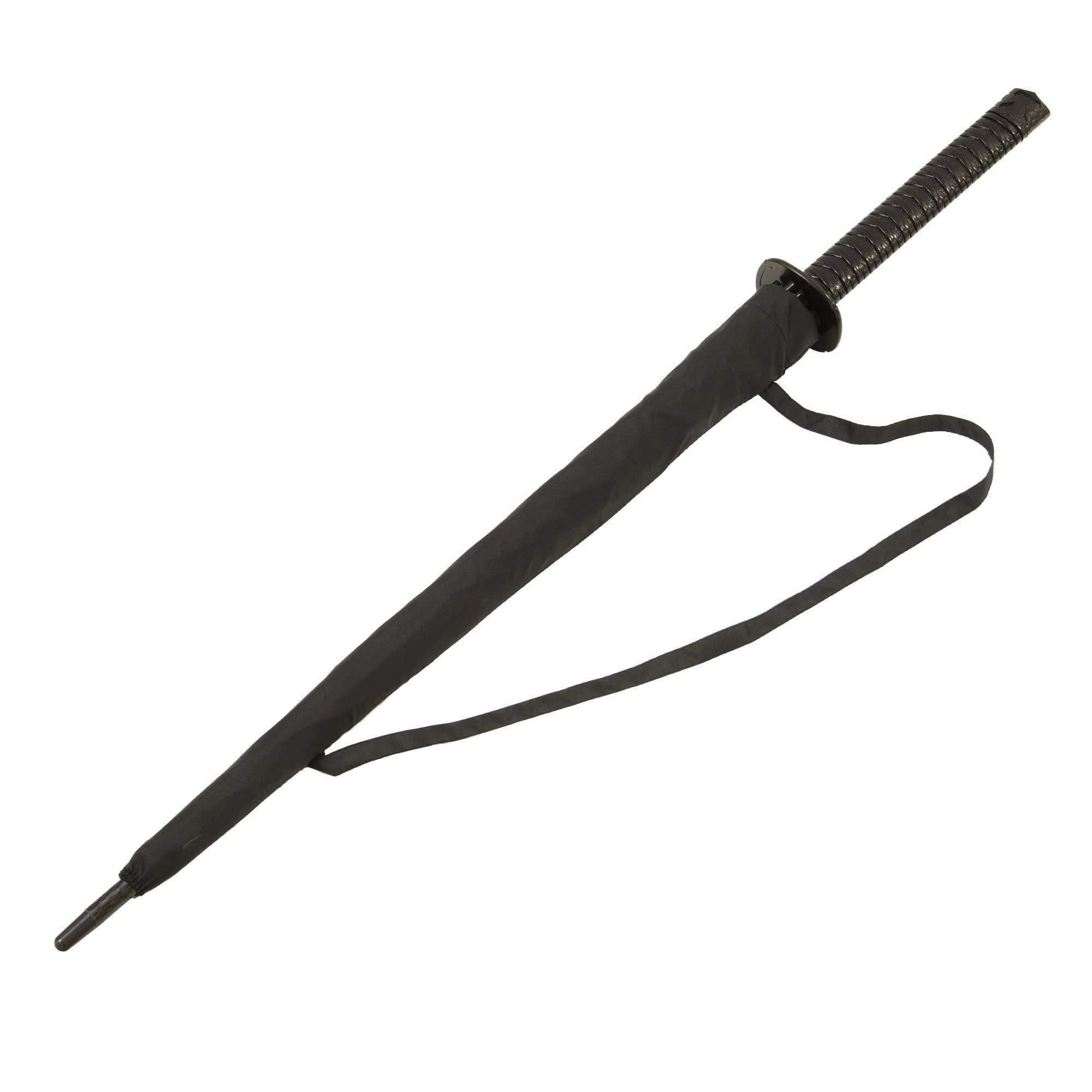 Ombrello Samurai | Ombrello Katana | Paravento in Stampo di Spada con Borsa a Tracolla | Ampio Schermo Nero con Diametro di 100 cm e Funzione Automatica