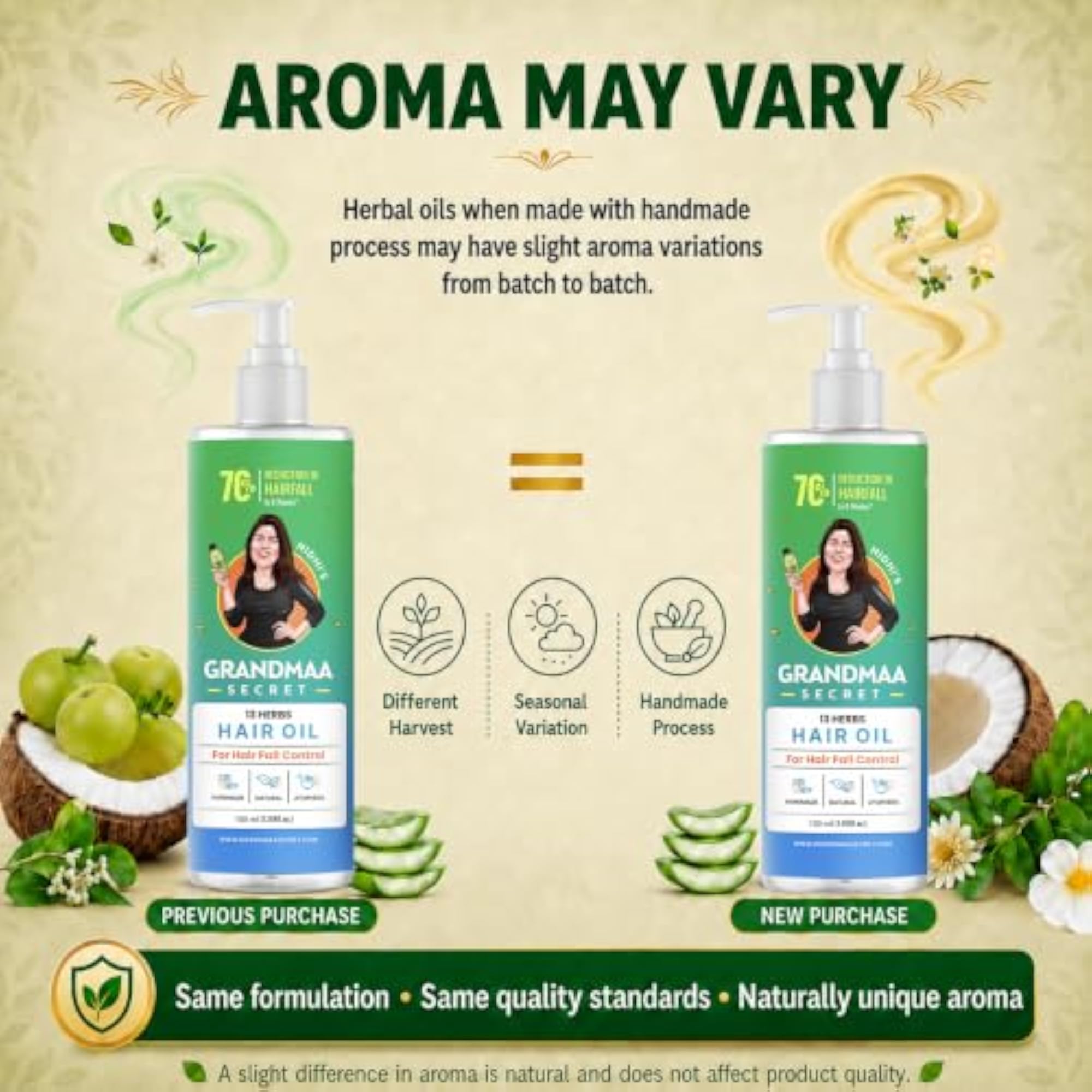 13 Herbs Hair Oil for Growth & Fall Control