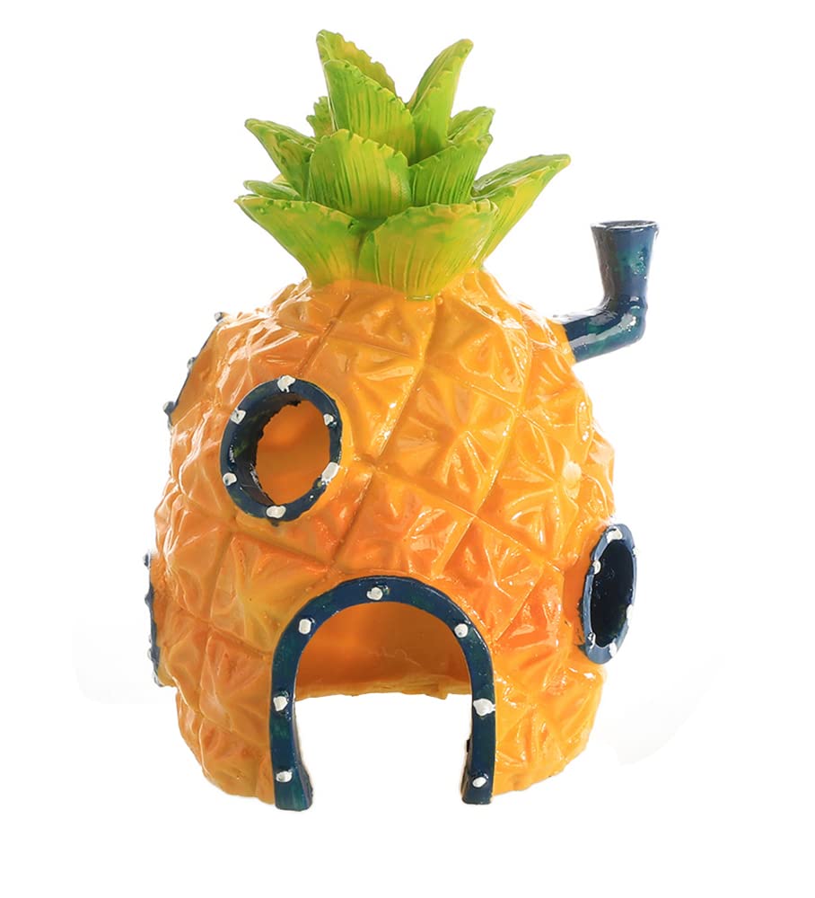 Adorno Casa de Piña，Decoración de Acuario，Decoraciones de Acuario de Resina，para Acuarios Simulación Accesorios para Acuarios.