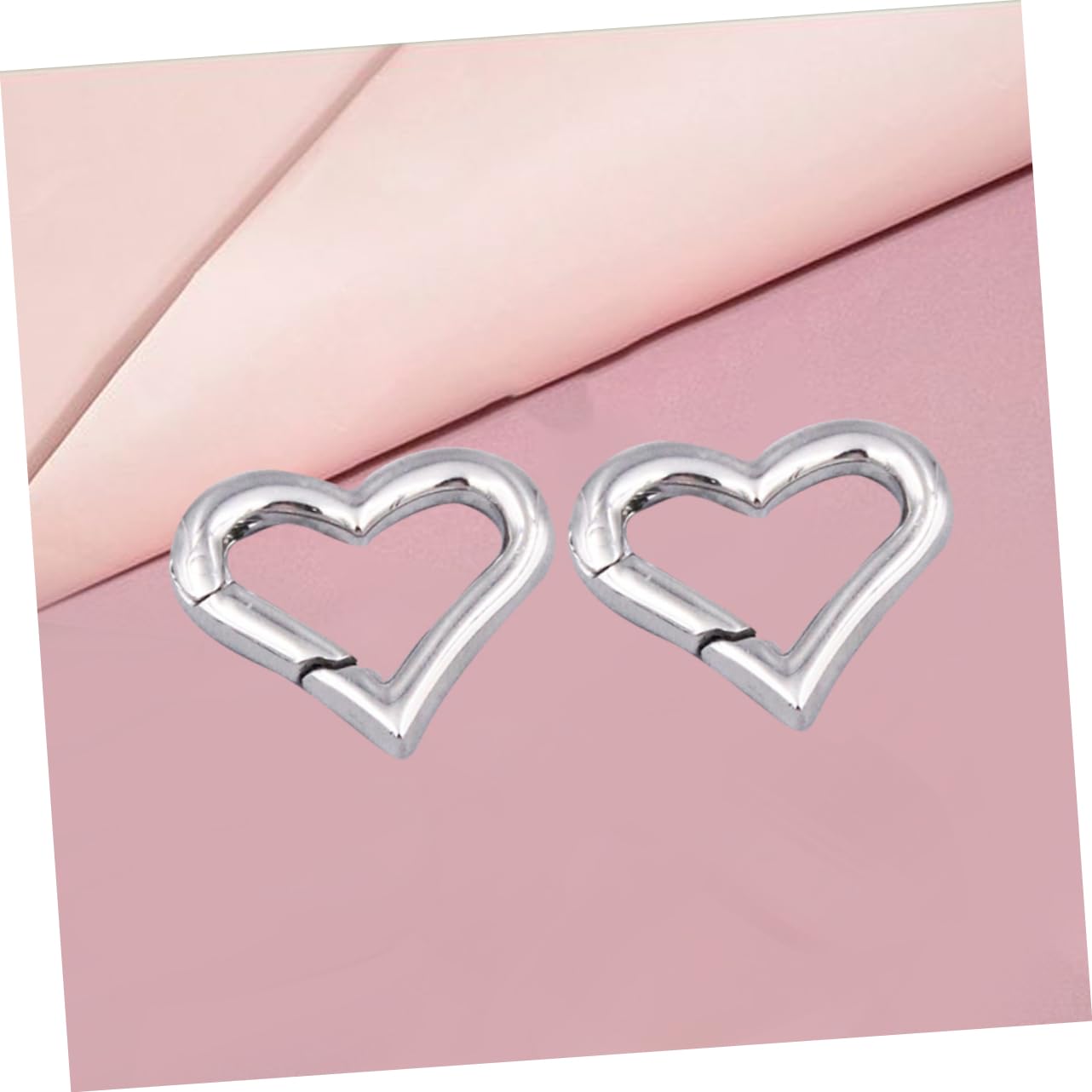 Gadpiparty 3 Set Chiusure Forma Cuore Acciaio Inossidabile Moschettone Multifunzionale Per Outdoor Attività E Alpinismo Resistente E Leggero 2 Pezzi*3