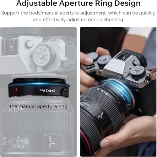 Image of VILTROX EF-FX2 Pro Lens Mount Adapter EF to X-Mount Auto Focus Lens Adapter Focal Reducer Speed Booster Compatible with Canon EF Lens to Fuji X-Mount X-T3 X-T2 X-T20 X-T100 X-PRO2 X-E3 X-A20 X-A5