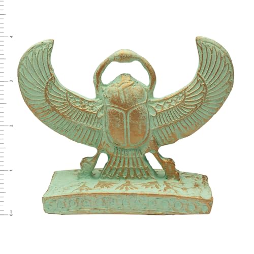 Estatua escarabajo alado patina 3 pulgadas miniatura 5