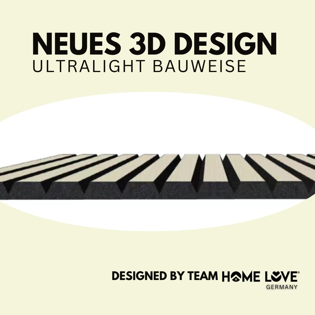 HOME LOVE® Wandbild aus Holz 8er Set | Hexagon Akustikplatten | 3D Gaming Wanddekoration | Akustikpaneele als Deko | Dekoration für Wohnzimmer Flur | Wandpaneele als Akustikbild | Dekoartikel groß