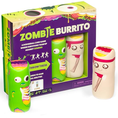 Image of Exploding Kittens Zombie Burrito 3-6 Players - Ages 7+ - 15 Minutes to Play - Dodgeball Zombie Card Game - Party Game, Family Game Night, Kid and Adult Card Game