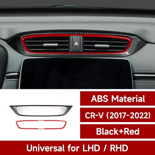Image of Center Air Vent Outlet Decal for Honda CR-V 2017 2018 2019 2020 2021 2022 Accessories CRV ABS Carbon Fiber Stickers