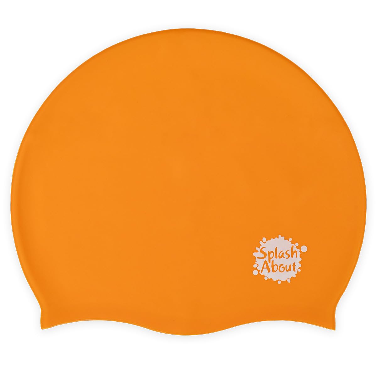 Splash About Junior Silicone Swim Cap for Kids (Orange)