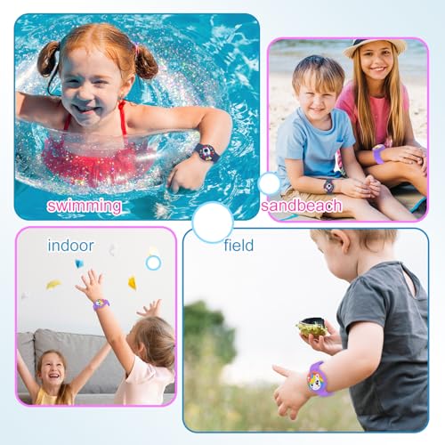 Image of Waterproof Air tag Bracelets for Kids (2 Pack) - Soft Silicone Hidden Air tag Wristband - Lightweight GPS Tracker Holder Compatible with Apple Airtag Band for Child