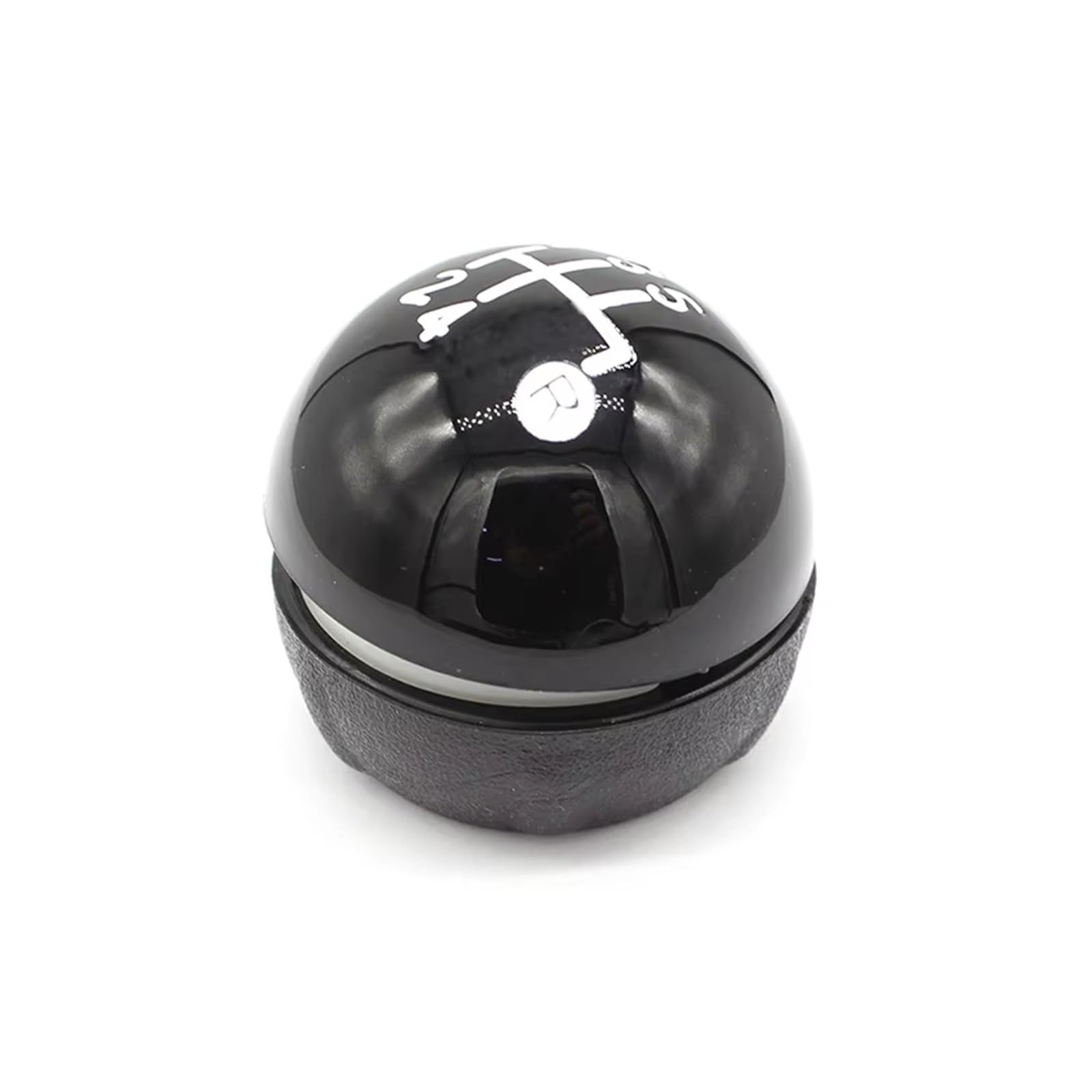 GHQFROP Transmission Gear Shift Knob for Fiat for 500 for 500C 2007-2018 5/6 Speed Gear Shift Knob Head Shifter Gaitor Boot Cover Car Gear Stick Knob(5 Speed Black)