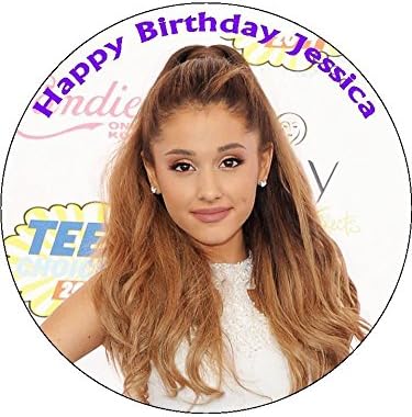 7.5" Ariana Personalised Edible PRE CUT ICING Cake Topper
