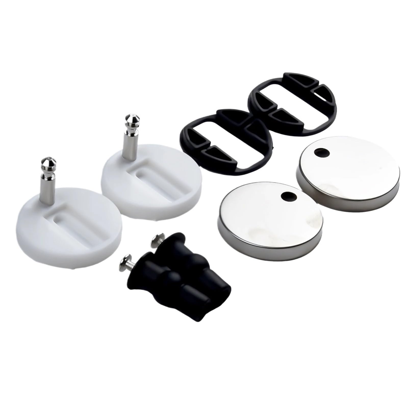 Toilet Hinges Replacement 2Pcs Toilet Seat Fixings Quick Install Kit for Most Standard Seats with Top Fix Hinge Release(003)