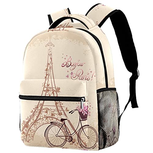 Sac à dos voyage tour Eiffel cadeau idéal mixte avec porte-bouteille