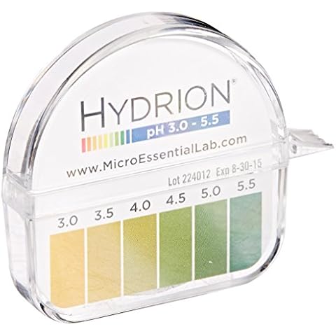 Micro Essential Lab 3110M18EA 325 Hydrion Short Range pH Test Paper Dispenser, 3.0-5.5 pH Cover