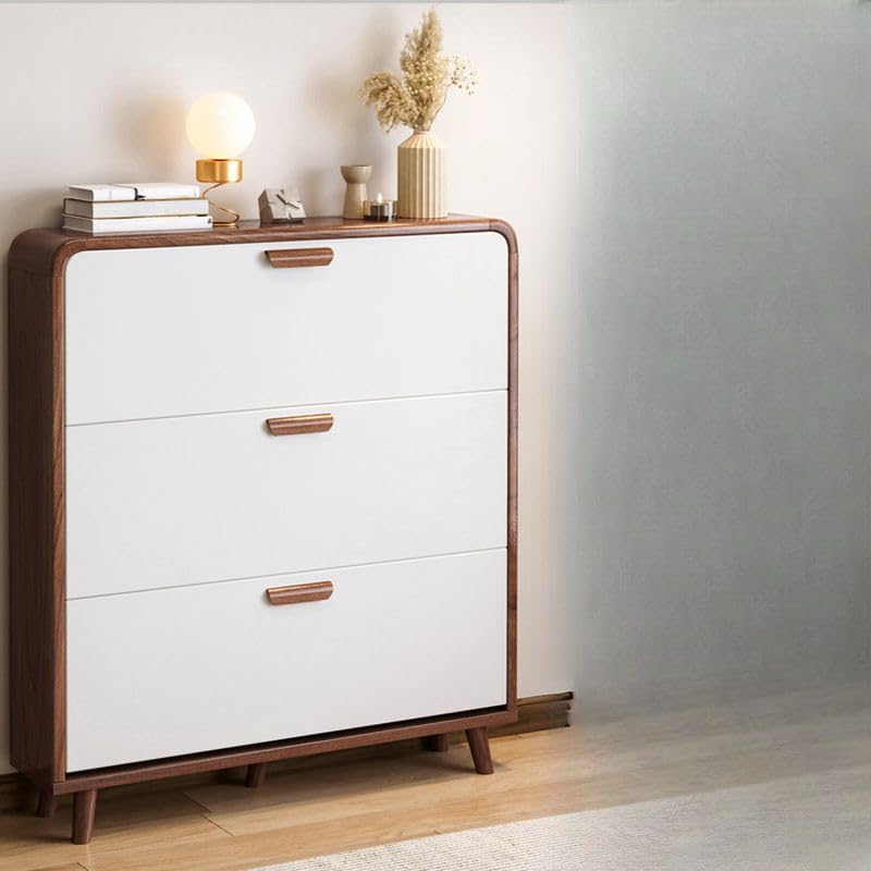 Amazon.com: CraftThink Shoe Cabinet with 3 Flip Drawers, Wood