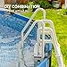 Outvita 5-Step PE Pool Ladder Above Ground, Heavy Duty Safety Deck Ladder, Anti Slip Plastic Step for Inground Swimming Pool 48in to 54in(Ivory)