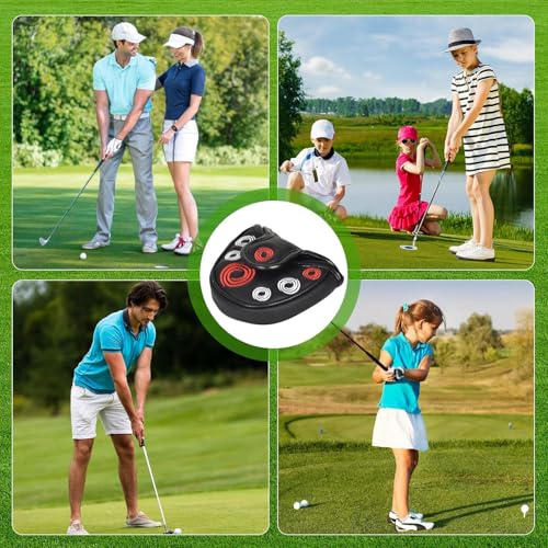 1 Stück Tragbare Putterabdeckung, Magnetische Golf-Putter-Abdeckung, Schlägerhauben Golf Driver, Pu-Leder Club Head Protector, Magnetischer Verschluss, Schwarz