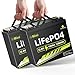 GREENOE 12V 100Ah Mini LiFePO4 Battery, Smaller Than BCI Group 31 Built in100A BMS,Low Temperature Protection,1280Wh, Up to 15000 Cycles, Lithium Battery for RVs, Trolling Motor & Solar System | 12V 100AH Mini-2 Pack