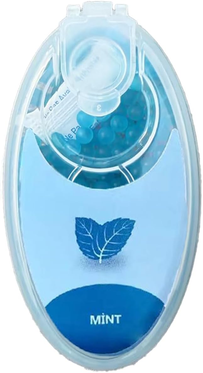 linpel Mint-Infused Air Freshening Beads/Crush Balls - 400pcs for Masks & Filtered Air Spaces - Ideal for Workout Masks,Menthol Beads (200)