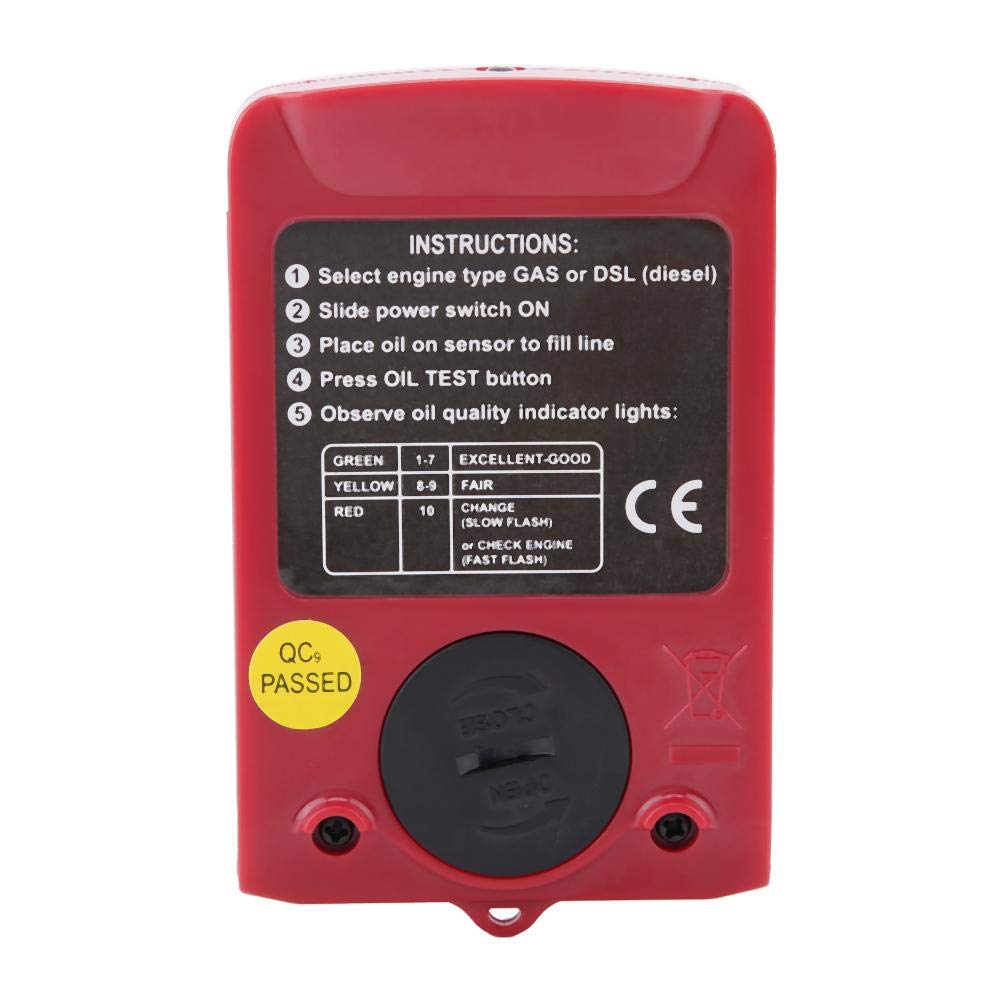 Oil Analyzer, Analyzer Compact Long Life Car Digital Stroke Checker Oil Quality Checker Silnik Detektor maszyn Analizator gazu z dziesięcioma światłami