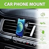 Car Phone Holder Round Vents Phone Mount for Mercedes Benz A B C E S Audi-TT Ford Jeep Suzuki Mustang Wrangler Swift, Stable Air Vent Car Phone Holder for iPhone Galaxy, All 4.0''-7.0'' Smartphone - Image 4