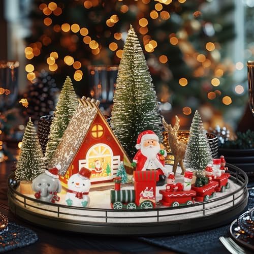 12 Pcs Christmas Village Set - 13