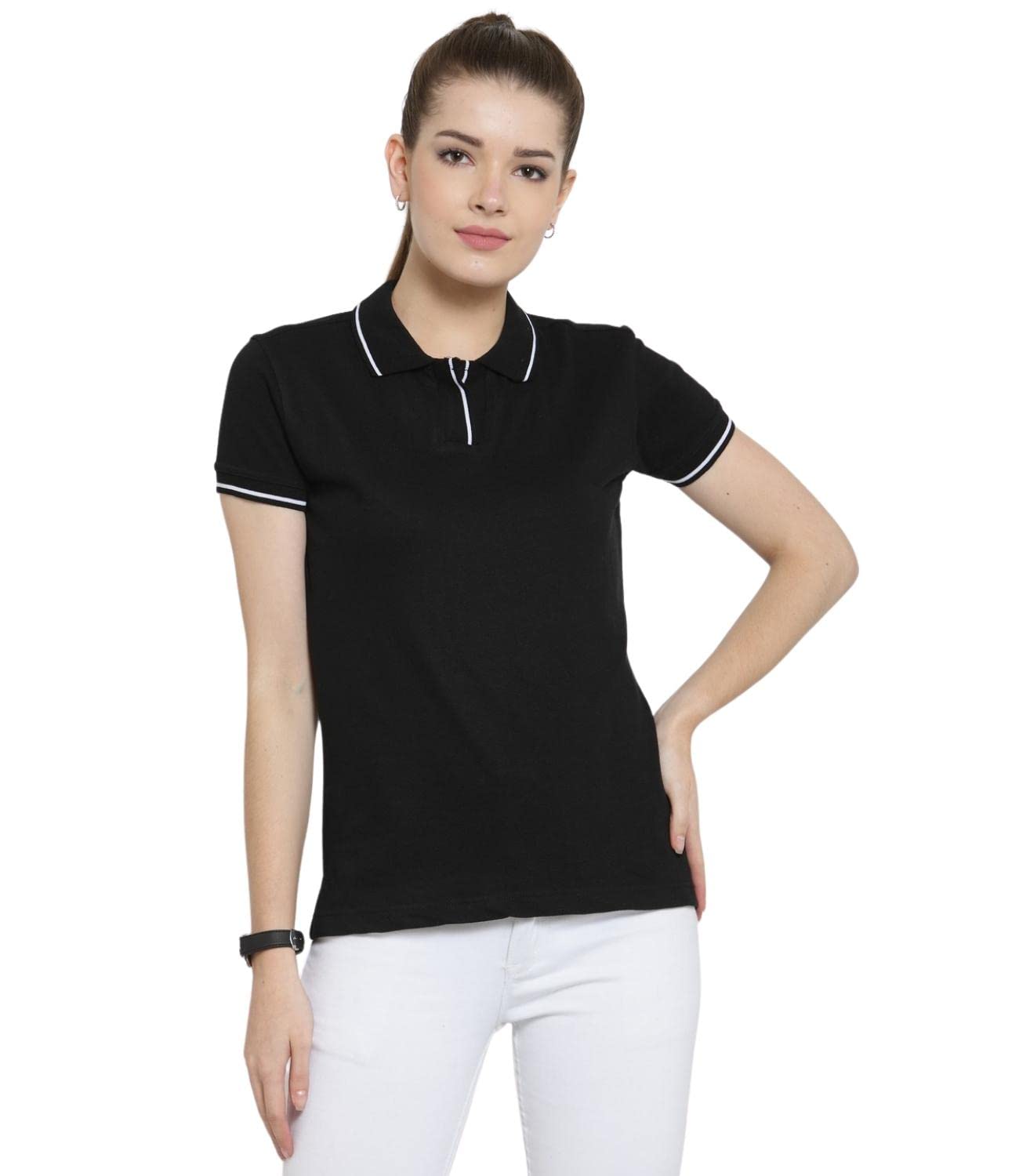 scott international Women's Polo T-Shirt (1.1_lsp18_M_Black_Medium)-picture-18