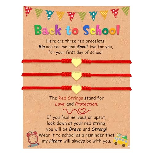 PEALICIOUS Back to School Bracelet Mommy and Me, 3PCS Back to School Gifts for...