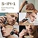 7D Head Shavers for Bald Men, Water Proof Electric Razor for Men with LED Display, Detachable Wet/Dry Anti-Pinch Head Shavers, Shaving Grooming Kit for Balder, Perfect for Home & Travel（Black）