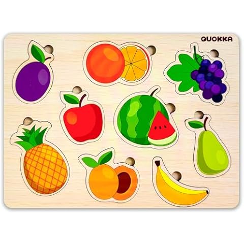 QUOKKA Wooden Fruits Puzzle Set Cover