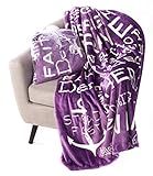 Blankiegram Bravery Inspirational Throw Blanket for Strength, Encouragement & Perseverance | The Perfect Caring Gift (Purple)