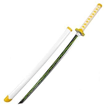 鬼滅の刃 我妻 善逸 日輪刀 金属製 模造刀 居合刀 コスプレ Amazon.co.jp: 鬼滅の刃 日輪刀 ABS 長さ:104CM 鬼殺隊 完成度