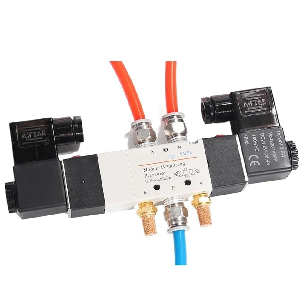 Vanne pneumatique 4V430C-15 pour stopper et bloquer un vérin double effet en sécurité