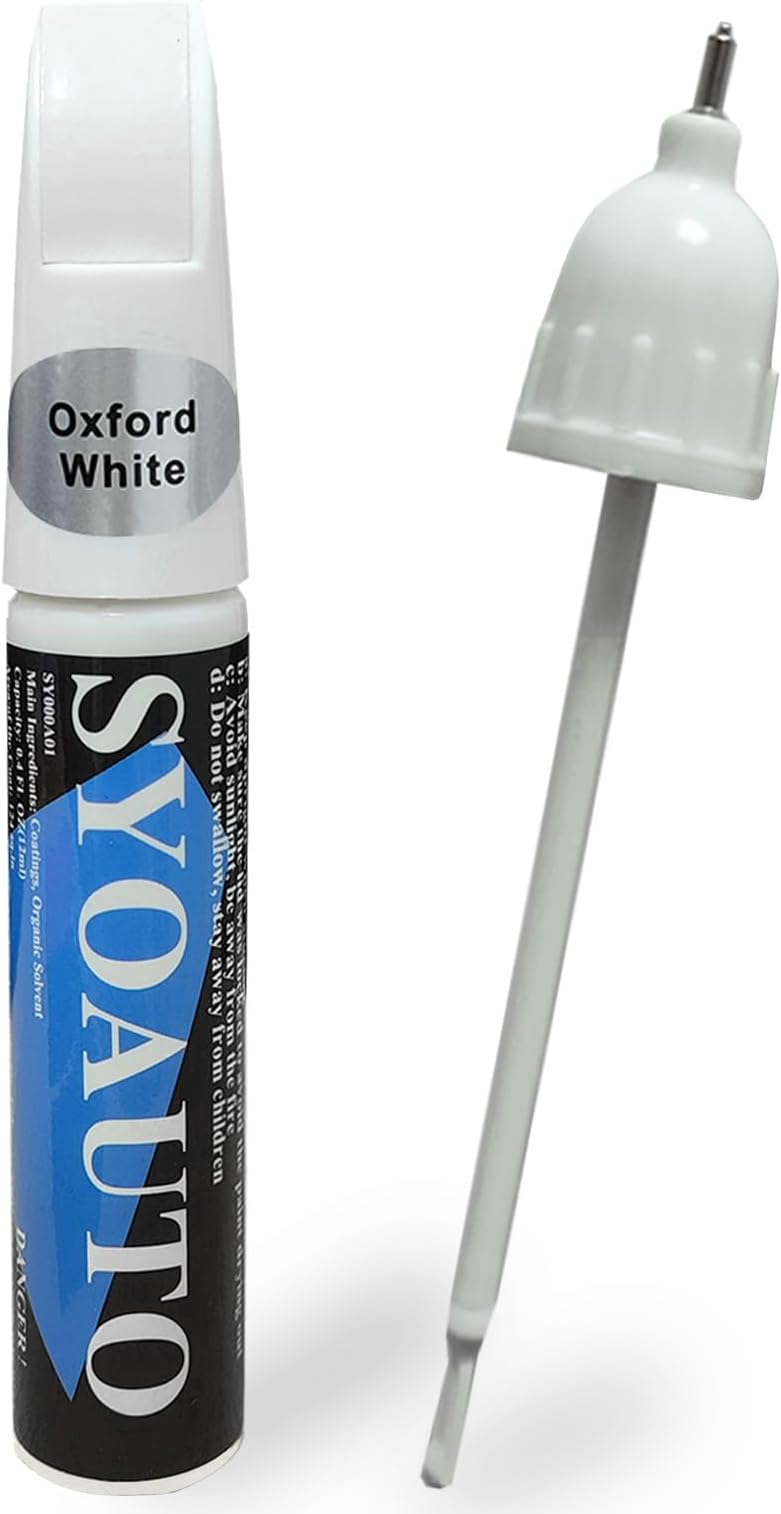 Oxford White YZ/Z1/M6887 Touch Up Paint Fit for Ford Auto Touch up Paint Scratch Repair Automotive Paint Scratch Remover 2 in 1 Oxford White YZ/Z1/M6887
