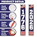 4th of July Patriotic Porch Banners Decorations for Independence Day, 1776 2026 Hanging Door Sign 250th Anniversary USA Decor 71x11 Inches Banner Flags Home Front Wall Fence Outdoor Indoor, 2 Pack